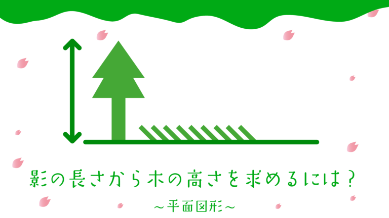 中学受験 平面図形 影の長さから木の高さを求めるには さんすうがく