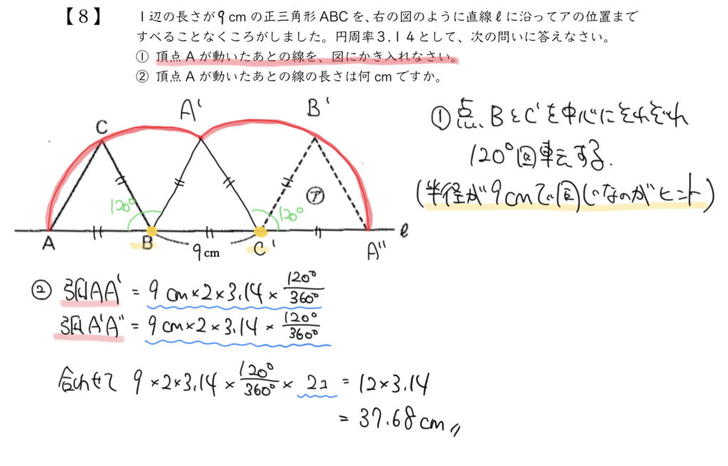 中学受験算数、「 図形の移動と構成 」に関するイラスト解説